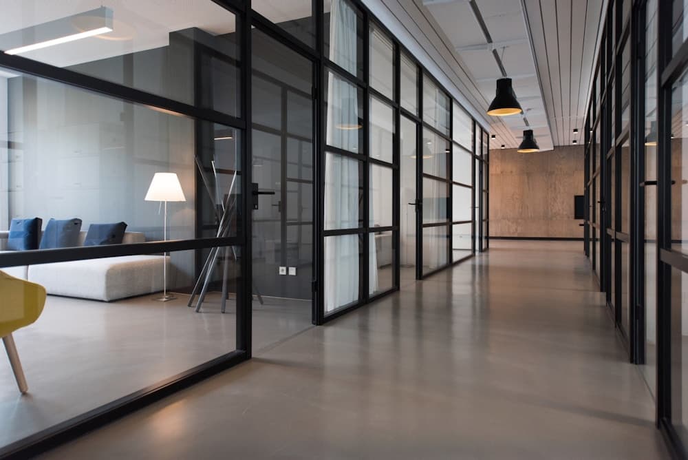 Welcoming office with desks, plants and natural light